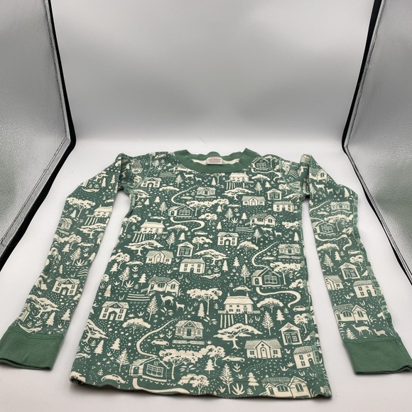 Hanna Andersson Pajama Top 140 cm Size 10 Green Woodland - Picture 1 of 4